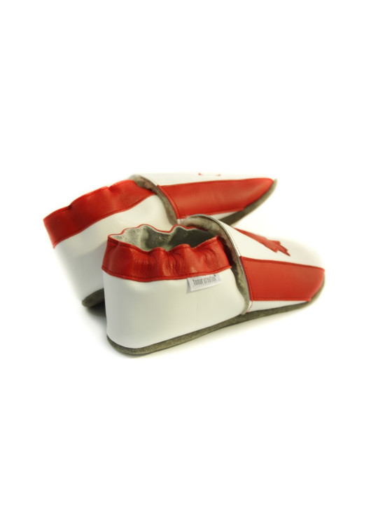 Chaussons cuir souple Canada