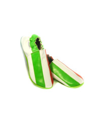 Chaussons cuir souple drapeau de l´Italie