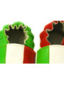 Chaussons cuir souple drapeau de l´Italie