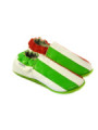 Chaussons cuir souple drapeau de l´Italie