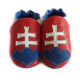 Leather slippers wih Slovak flag