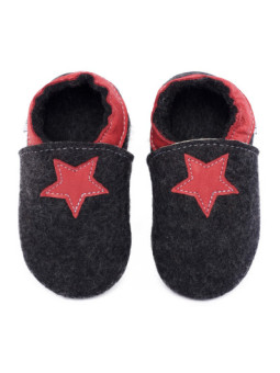 slippers made of 100% natural merino wool