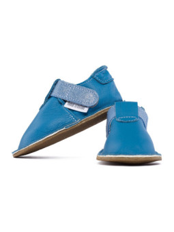 Papučky s tenkou gumenou podrážkou a suchým zipsom