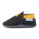 Merino slippers black with star - girasole