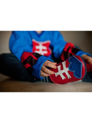 Leather slippers wih Slovak flag
