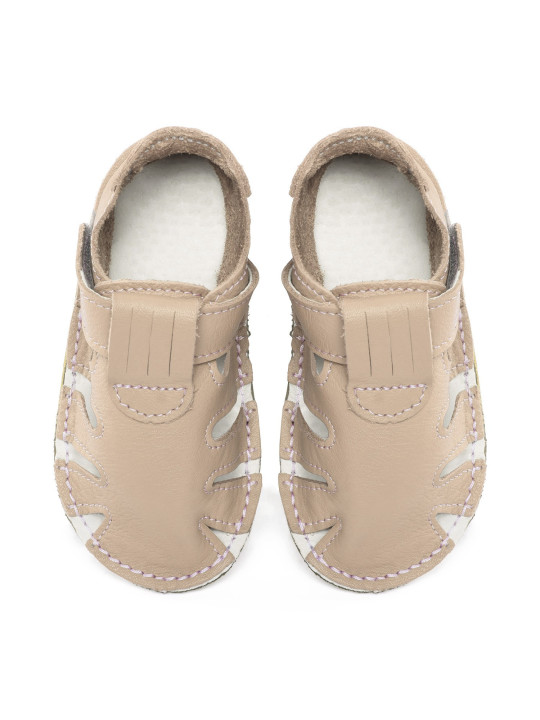 Capačky letné so suchým zipsom -  cream