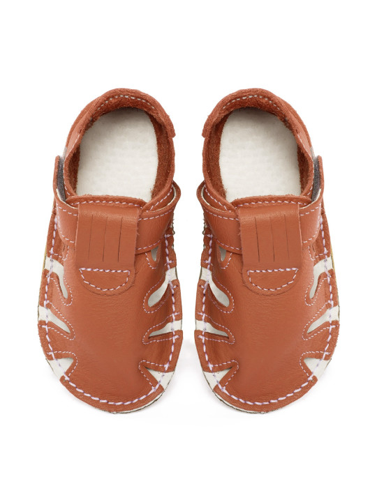 summer soft sole shoes - brandy