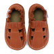 Summer leather shoes - brandy