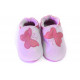 Soft slippers - purple butterfly