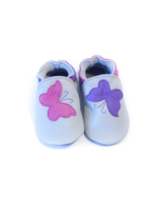 Soft slippers - yellow butterfly