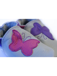 Soft slippers - yellow butterfly