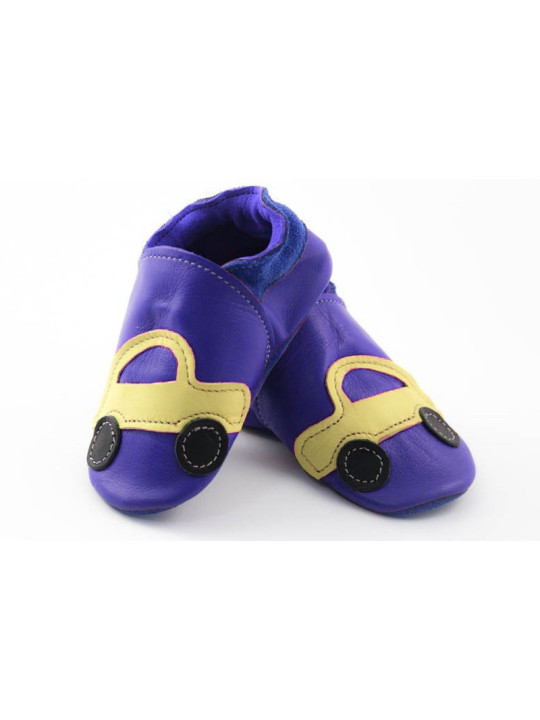 Soft slippers - red car