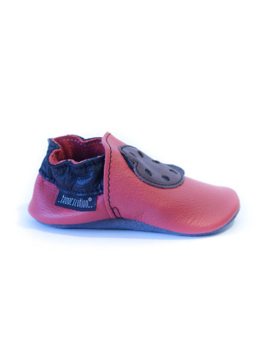 Chaussons - coccinelle - fuxia