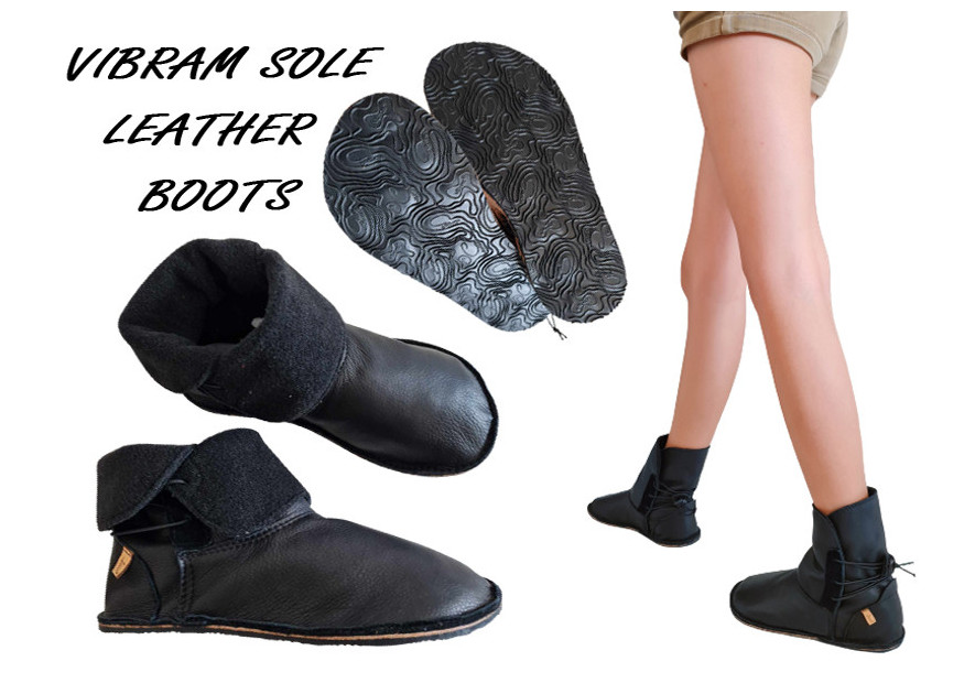 Bottines en Cuir Faites Main avec Semelle Vibram | Tomar Creation